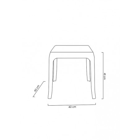 Stolik GHOST biały - poliwęglan