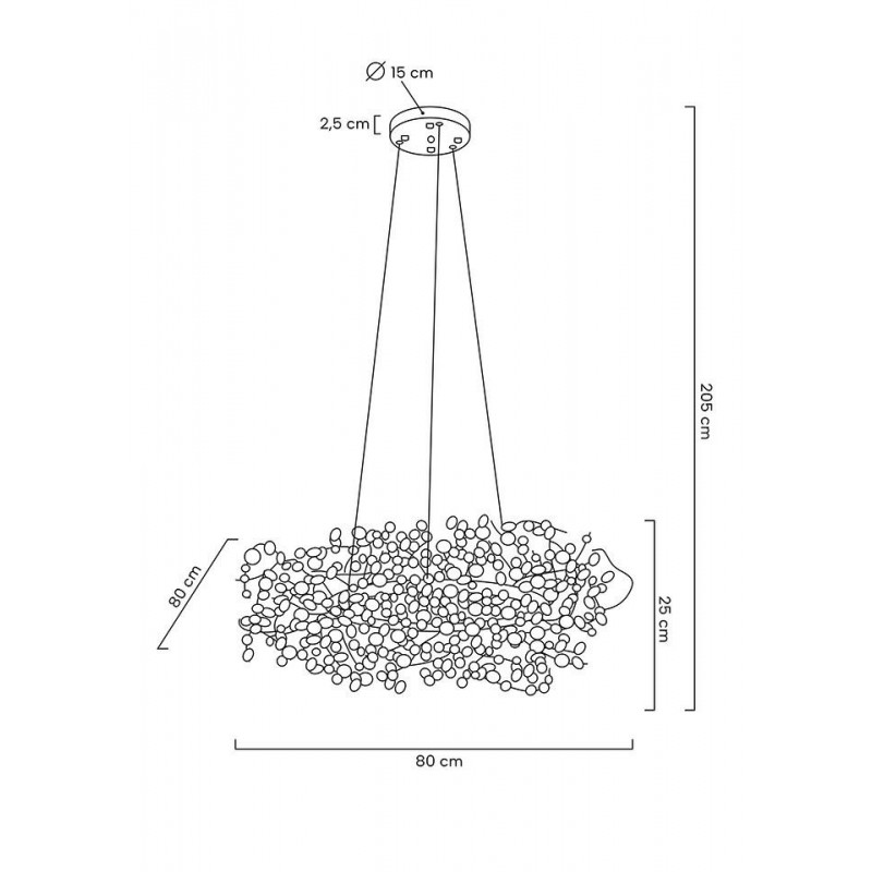 MOOSEE lampa wisząca MONETE 80 chrom