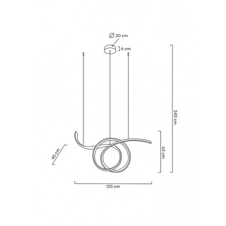 MOOSEE lampa wisząca WAVE 120 złota