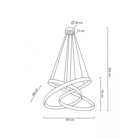 MOOSEE lampa wisząca WAVE 130 chrom