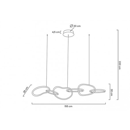 MOOSEE lampa wisząca JAZZ 6 złota