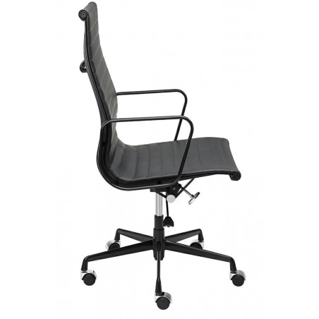 Fotel biurowy AERON PRESTIGE PLUS czarny - skóra naturalna, aluminium