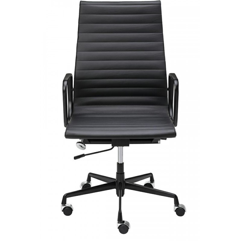 Fotel biurowy AERON PRESTIGE PLUS czarny - skóra naturalna, aluminium