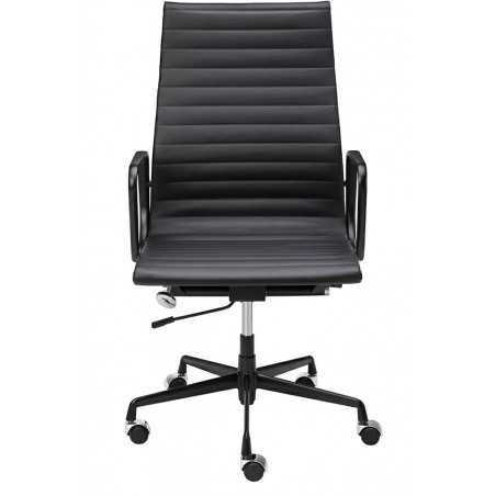 Fotel biurowy AERON PRESTIGE PLUS czarny - skóra naturalna, aluminium
