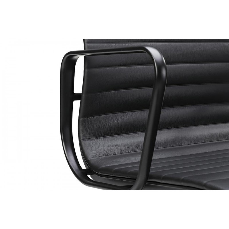 Fotel biurowy AERON PRESTIGE PLUS czarny - skóra naturalna, aluminium