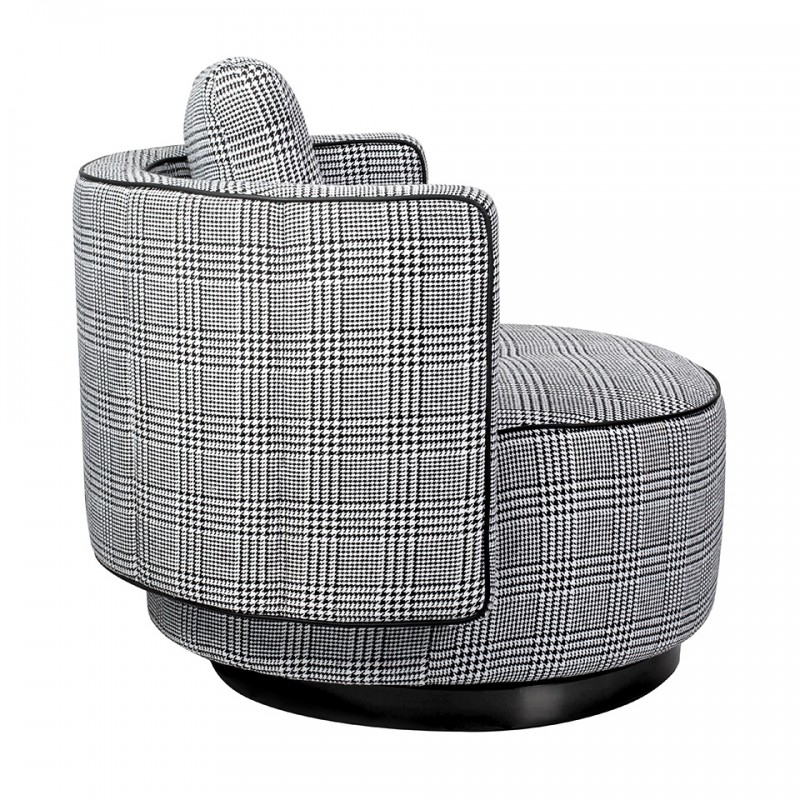 Fotel obrotowy TONDO biało-czarny