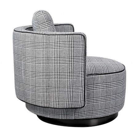 Fotel obrotowy TONDO biało-czarny