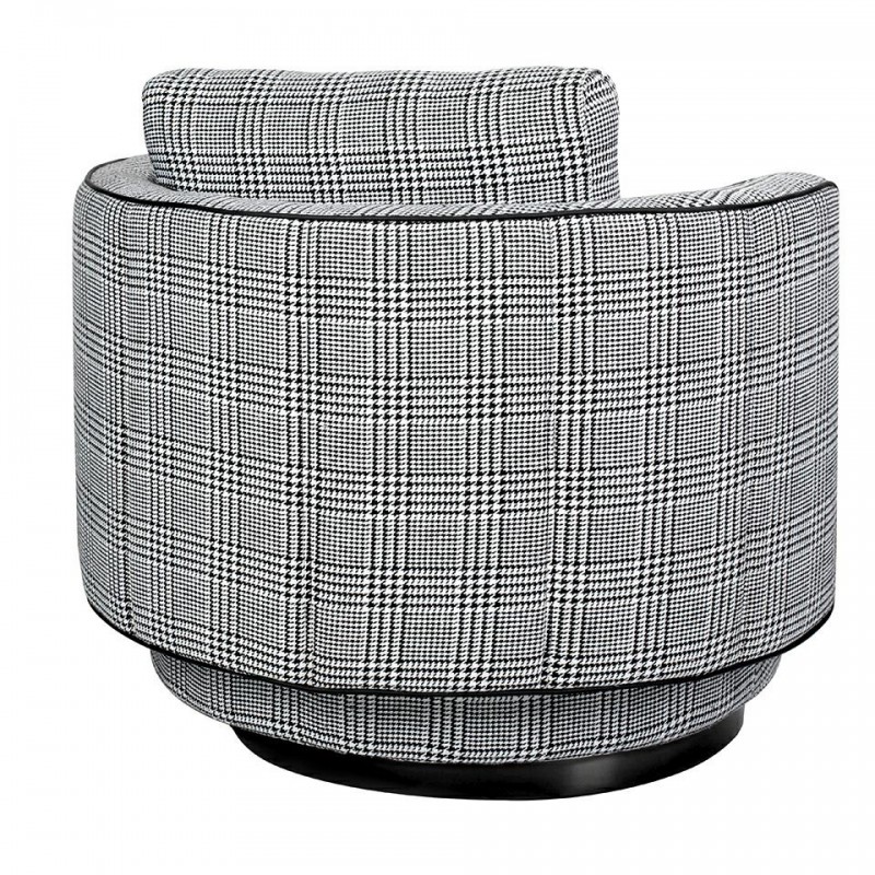 Fotel obrotowy TONDO biało-czarny