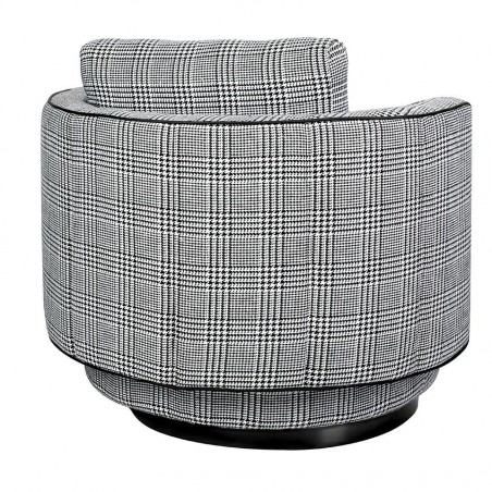 Fotel obrotowy TONDO biało-czarny