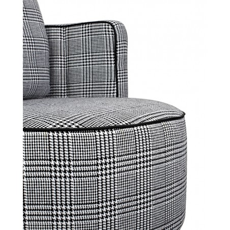 Fotel obrotowy TONDO biało-czarny