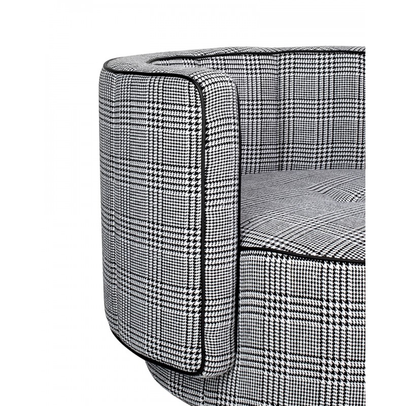 Fotel obrotowy TONDO biało-czarny