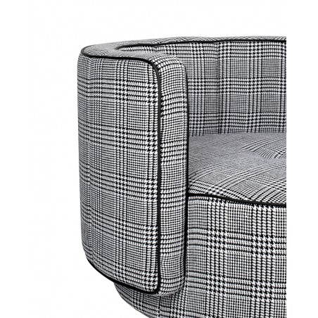 Fotel obrotowy TONDO biało-czarny