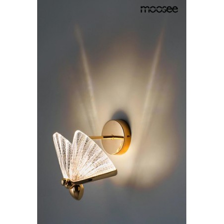 MOOSEE lampa ścienna BUTTERFLY S złota