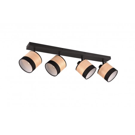 RL Reflektor sufitowy BOLZANO R81664032 czarny, drewno jasne i ciemne