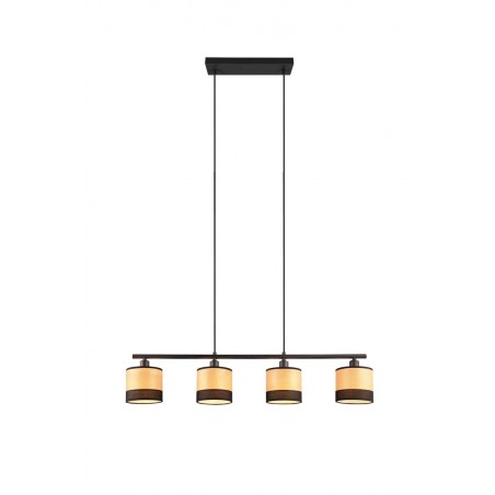 RL Lampa wisząca nowoczesna BOLZANO R31664032 czarny, drewno jasne i ciemne