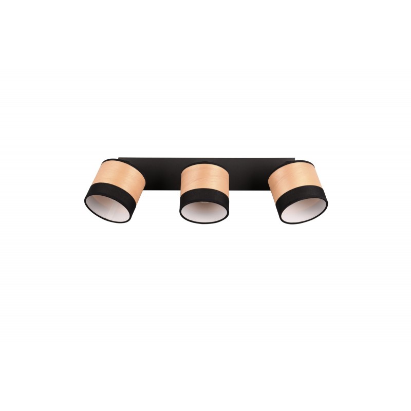 RL Reflektor sufitowy BOLZANO R81663032 czarny, drewno jasne i ciemne