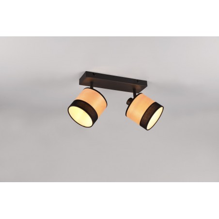 RL Kinkiet BOLZANO R81662032 czarny, drewno jasne i ciemne