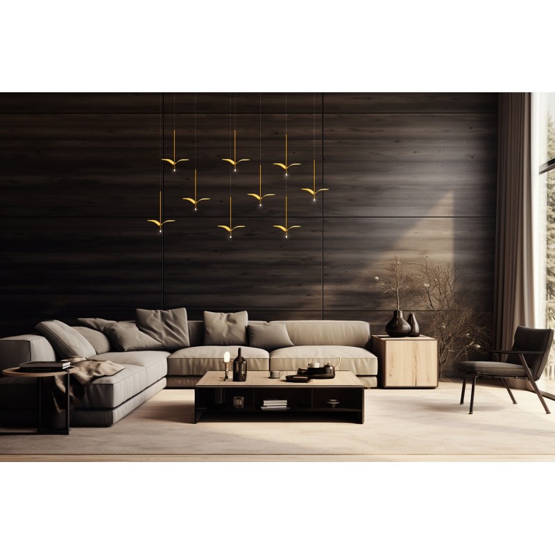 MOOSEE lampa wisząca GAVI A złota