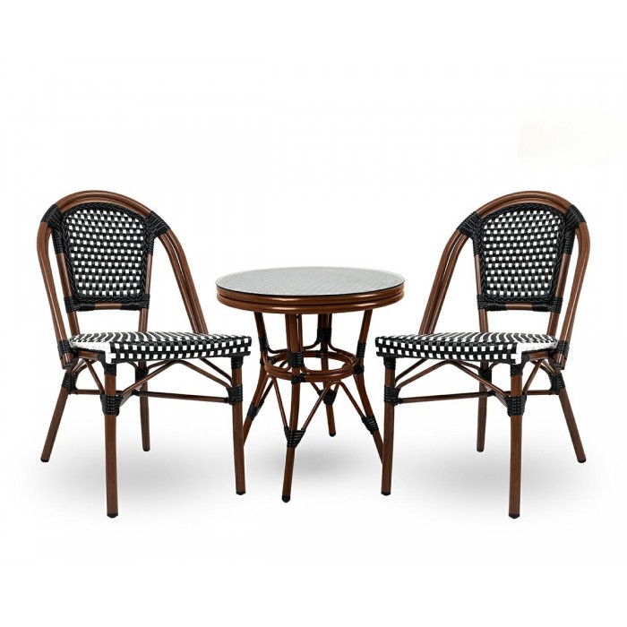 Krzesło CAFE PARIS brązowe rattan