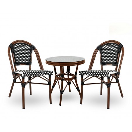 Krzesło CAFE PARIS brązowe rattan