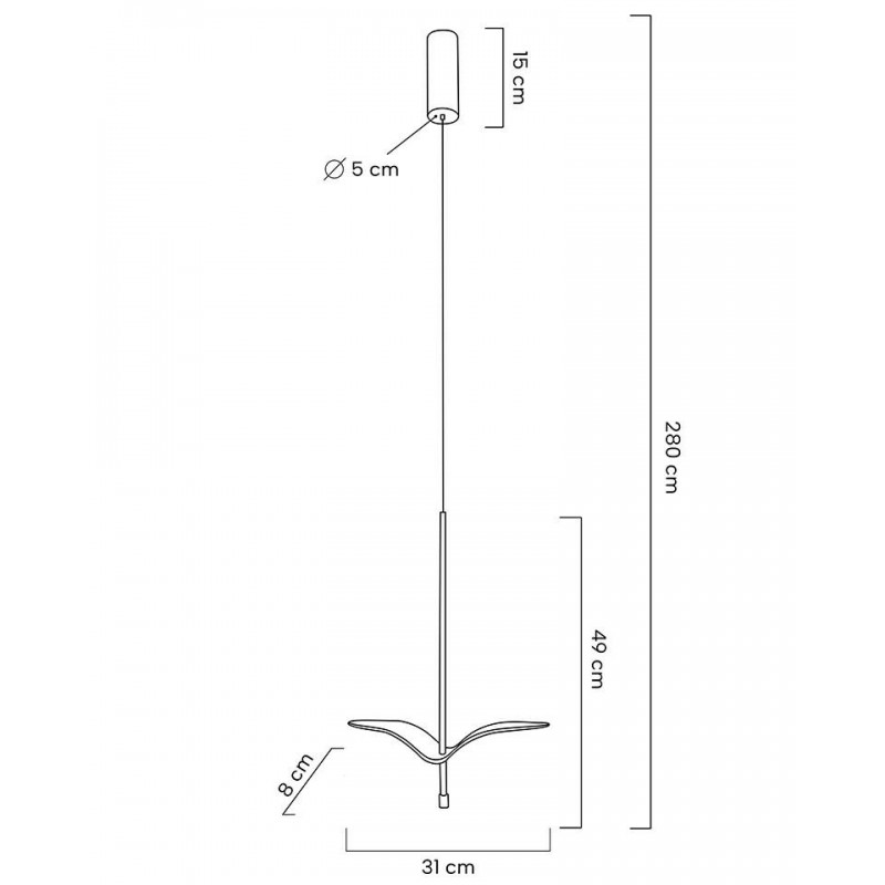MOOSEE lampa wisząca GAVI A złota