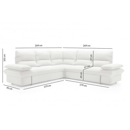 Narożnik SOFIA z funkcją spania - II grupa tkanin