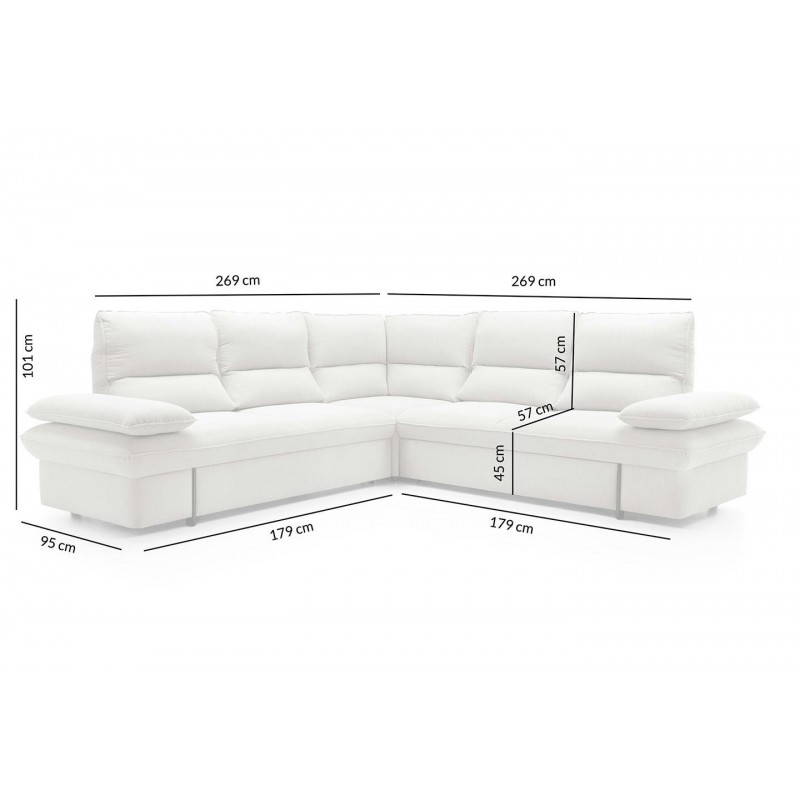 Narożnik SOFIA z funkcją spania - I grupa tkanin