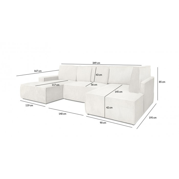 Narożnik PILLOW C2 140 z funkcją spania - II...