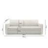 Sofa SENSE SLIM z funkcją spania - II grupa tkanin