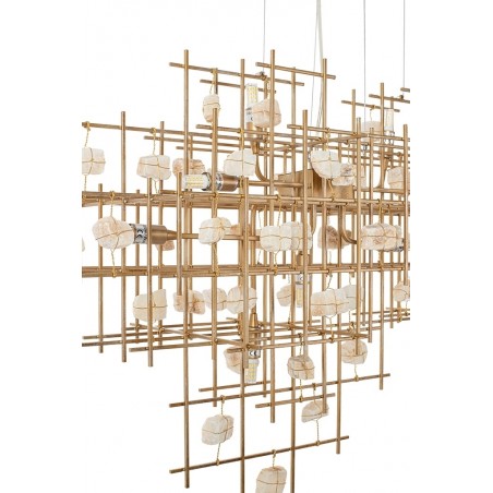 KARE lampa wisząca STONE MOBILE złota 100 x 61 cm