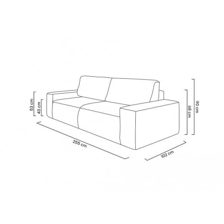 Sofa PILLOW z funkcją spania - II grupa tkanin