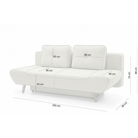 Sofa DORIAN z funkcją spania - II grupa tkanin