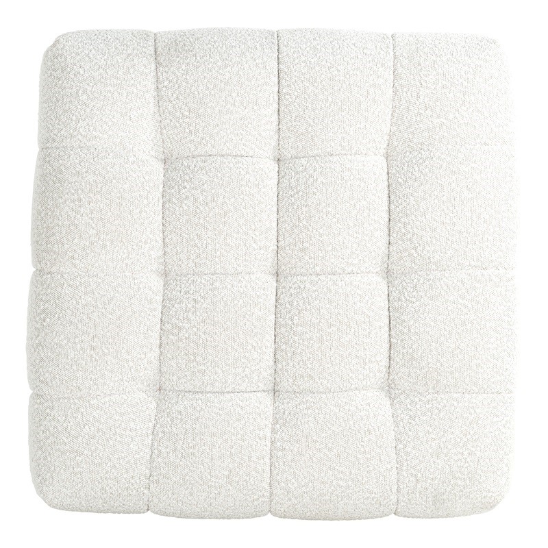 RICHMOND pufa HUXLEY BOUCLE - biała, szczotkowane złoto