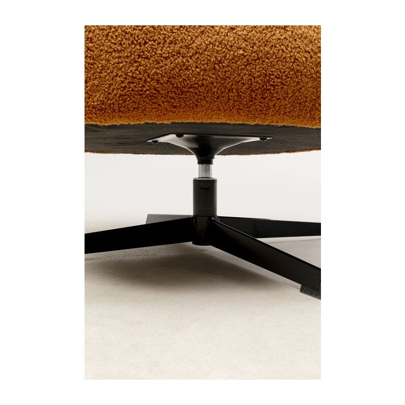 KARE fotel obrotowy PEONY pomarańczowy