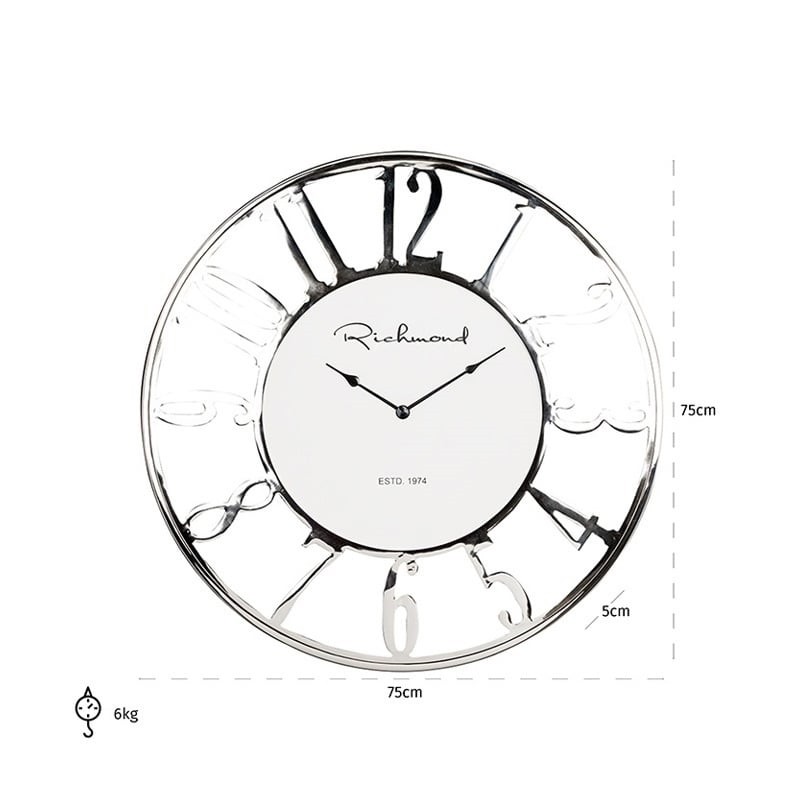 RICHMOND zegar WESTIN srebrny