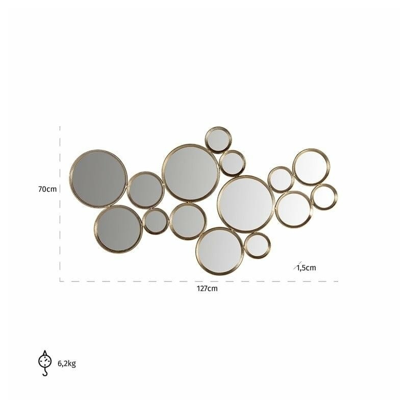 RICHMOND lustro ścienne DORINE złote