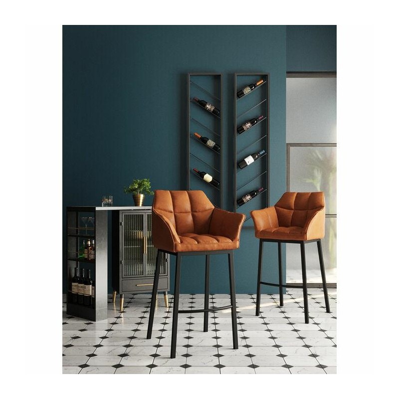 KARE krzesło barowe THINKTANK 2 brązowe