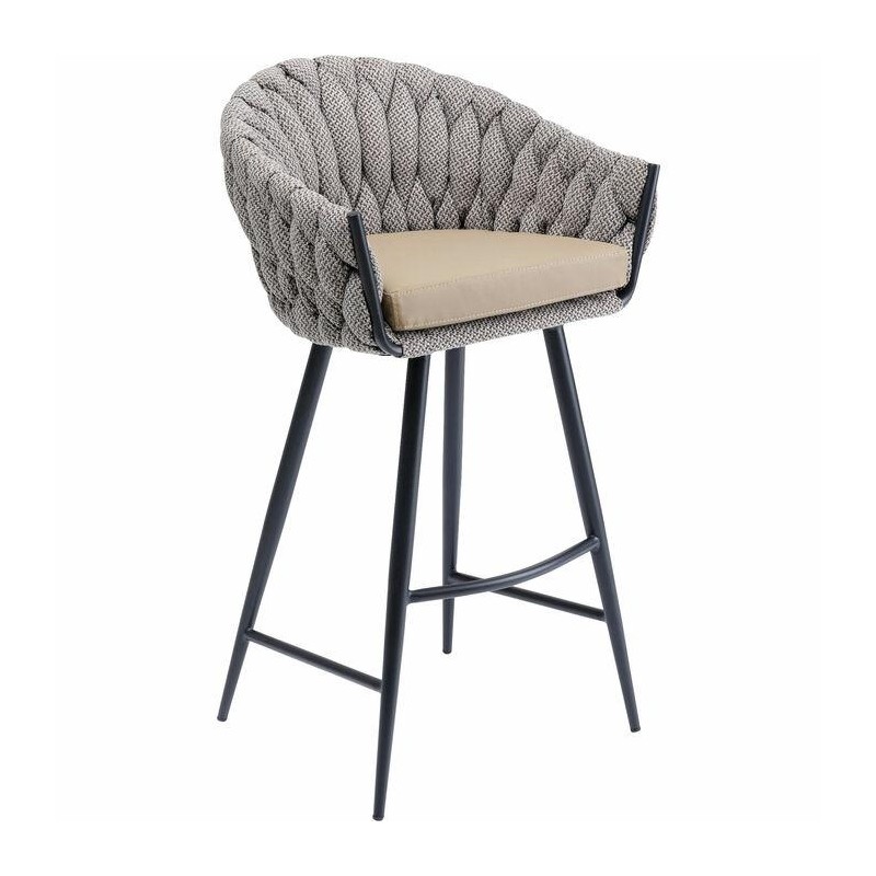 KARE krzesło barowe KNOT brązowe