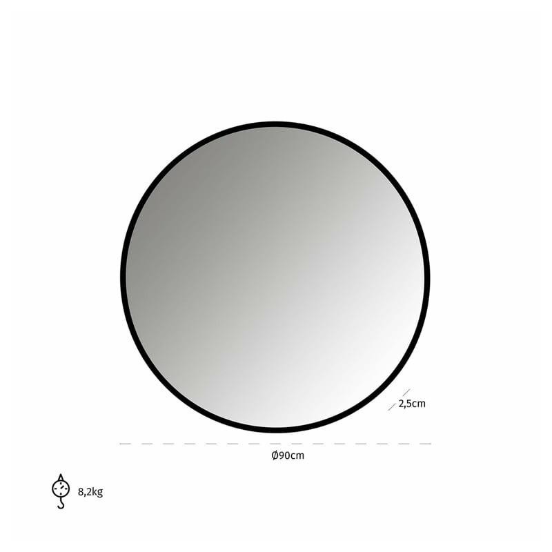 RICHMOND lustro ścienne MAESA 90 czarne