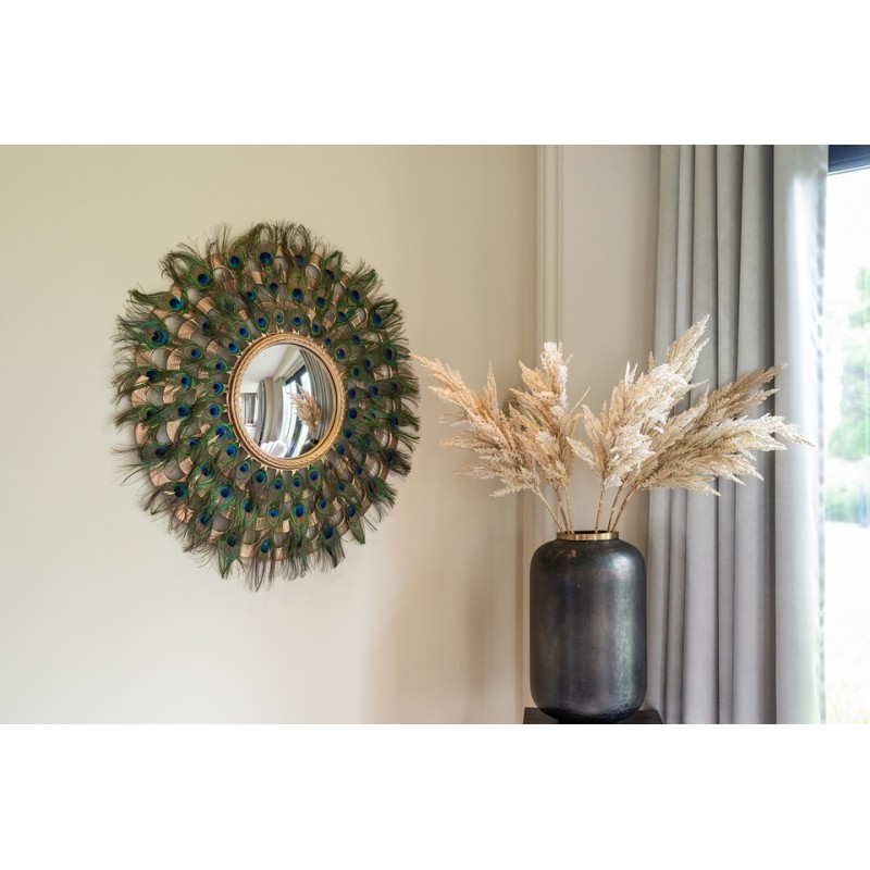 RICHMOND lustro ścienne MACYNN z piórami - złote