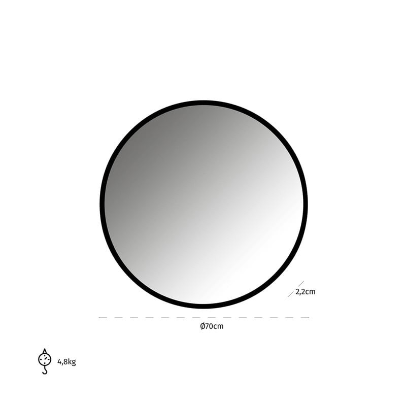 RICHMOND lustro ścienne MAERON 70 czarne