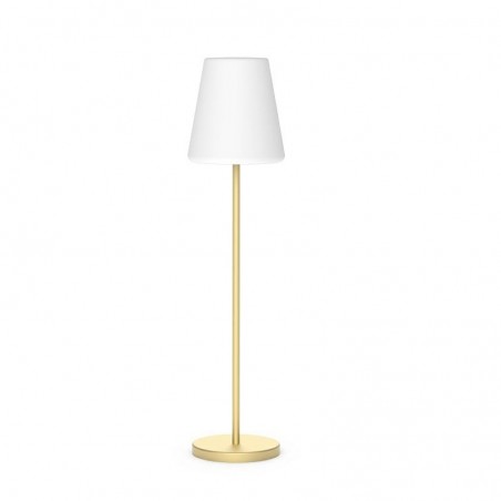 NEW GARDEN lampa podłogowa LOLA SLIM 120 SOLAR & BATTERY brass