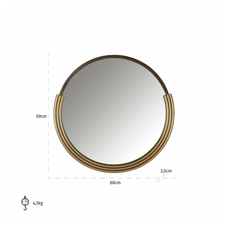 RICHMOND lustro ścienne AFTON S - szczotkowane złoto