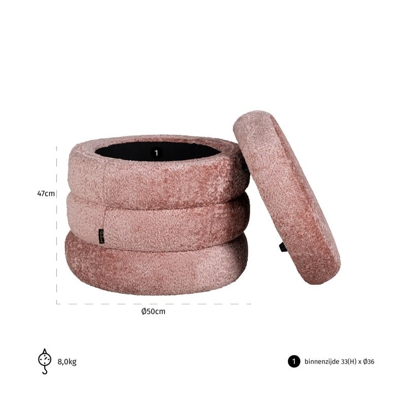 RICHMOND pufa ADELE różowa