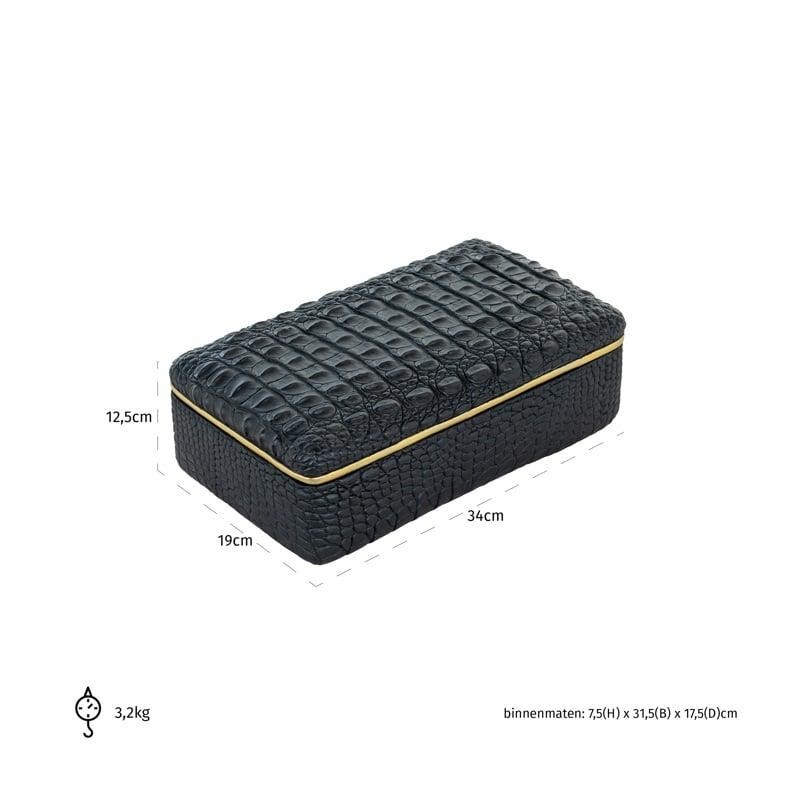 RICHMOND pojemnik na biżuterię COBE L czarny