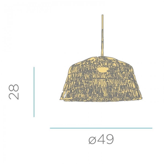 NEW GARDEN lampa wisząca AMALFI 50 INDOOR