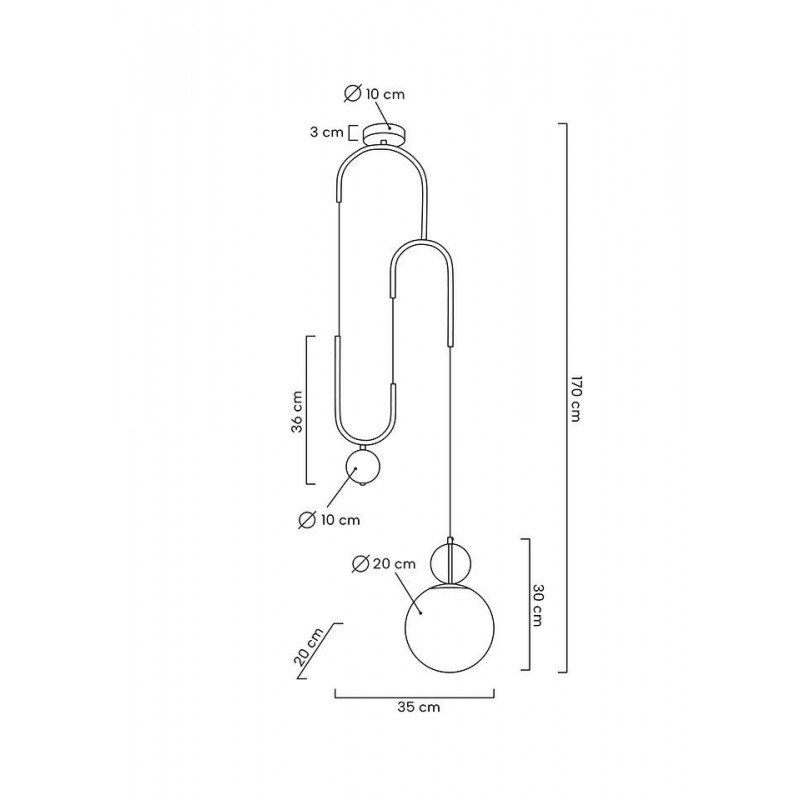 MOOSEE lampa wisząca LIFT złota