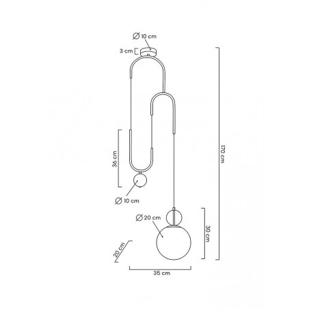 MOOSEE lampa wisząca LIFT złota