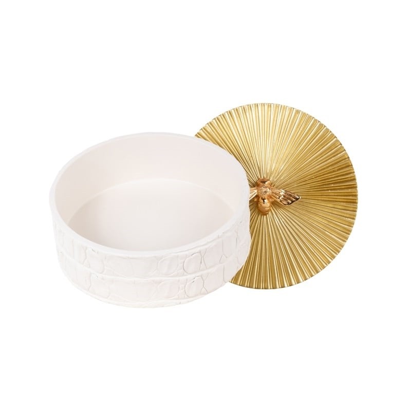 RICHMOND pojemnik na biżuterię BEEZ L biały