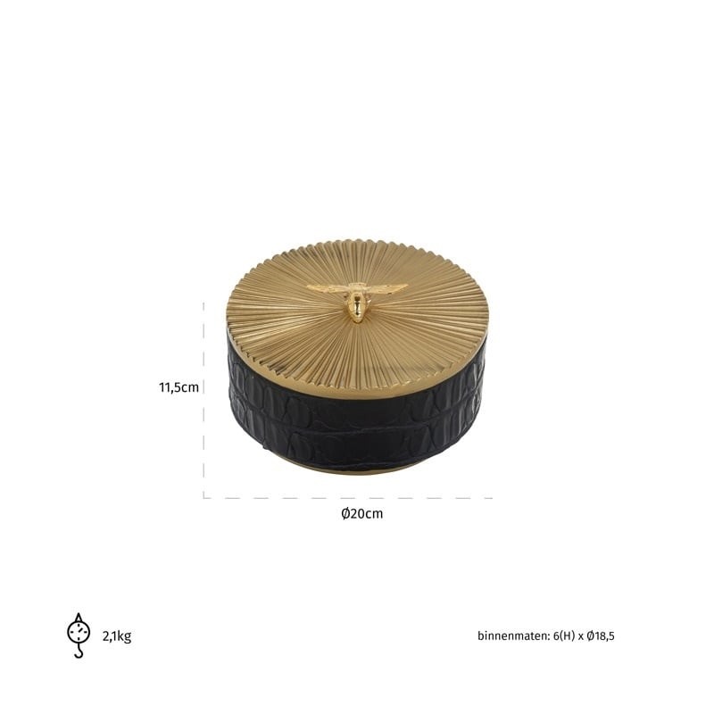 RICHMOND pojemnik na biżuterię BEEZ L czarny